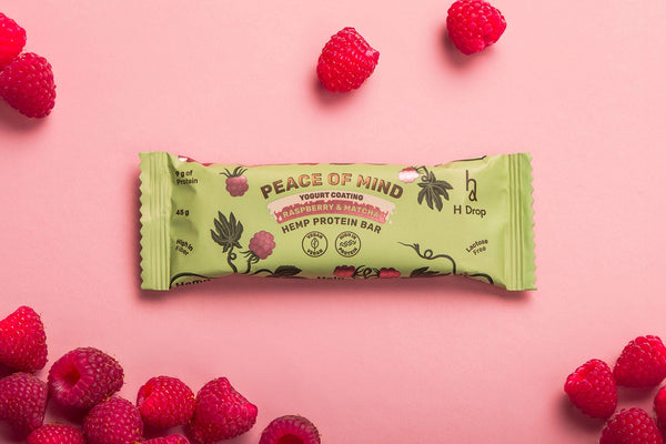 Peace of Mind - hemp protein bar with raspberries and matcha in yogurt coating (1 pc.)